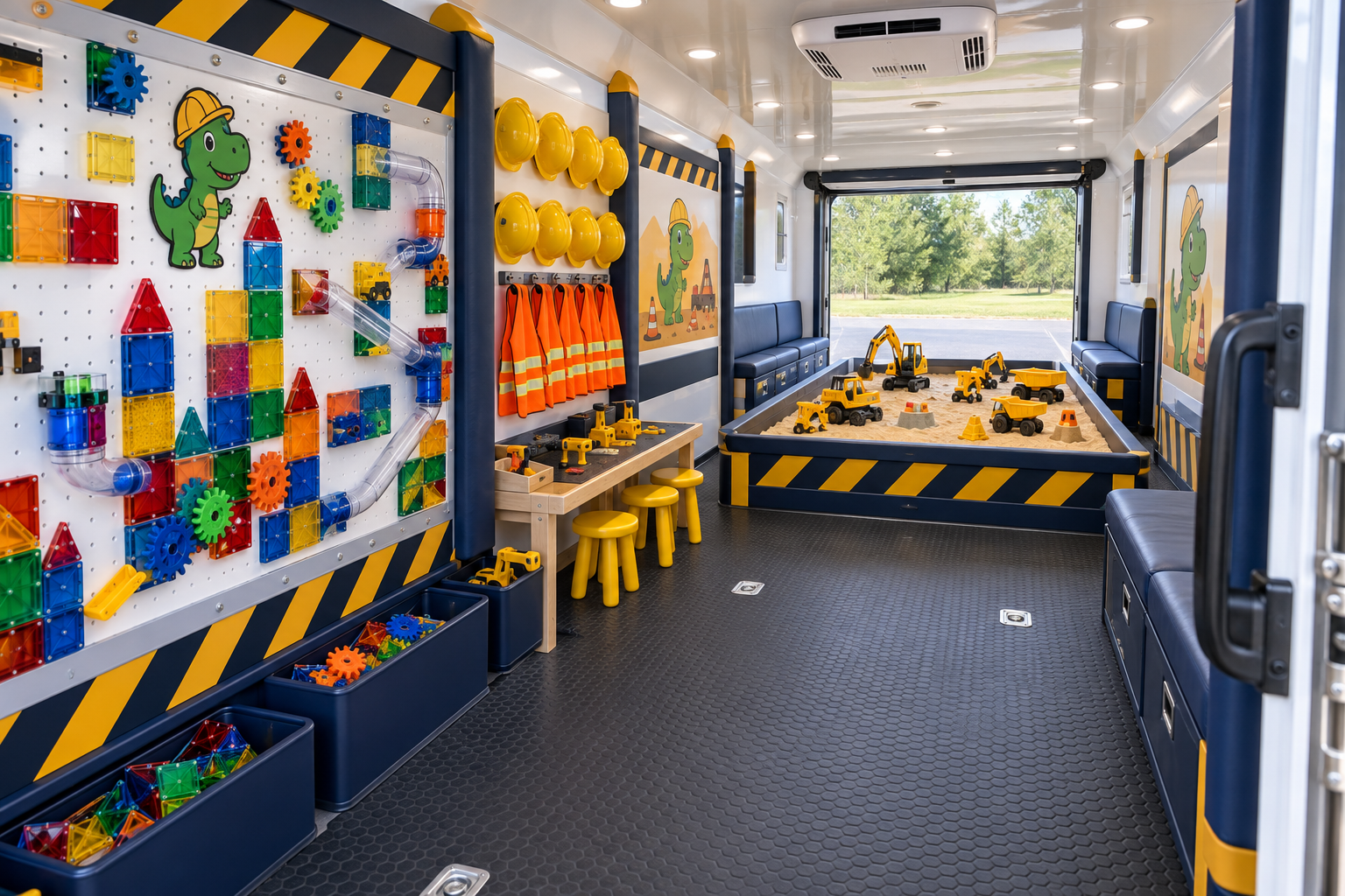 Magnetic activity wall and sandbox concept